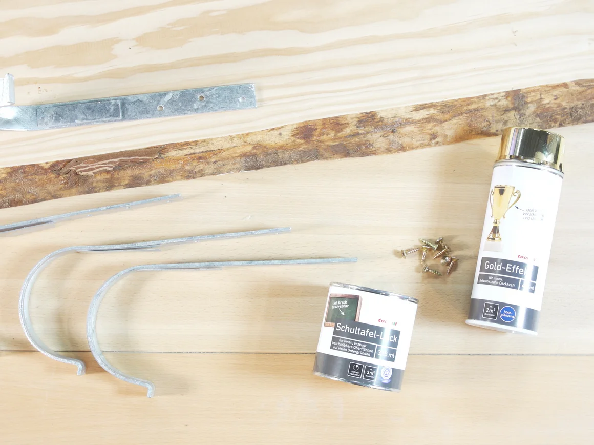Materialien zur Herstellung eines Wandregals
