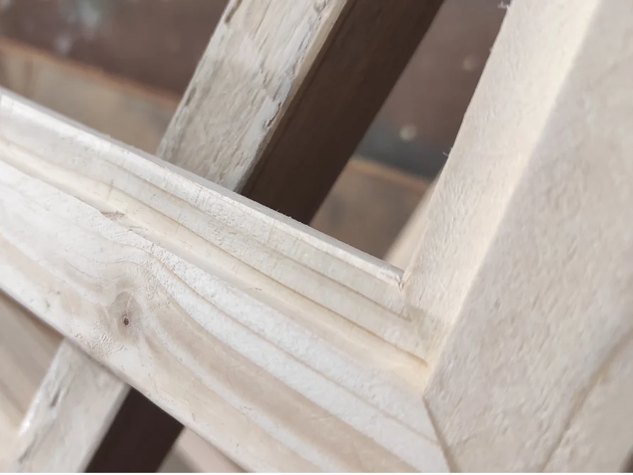 Holzrahmen Detailansicht