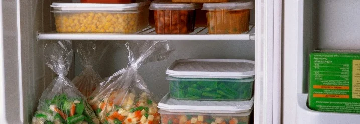 Gefrierschrank mit Tiefkühlkost