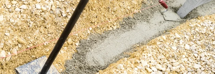 Beton im Graben