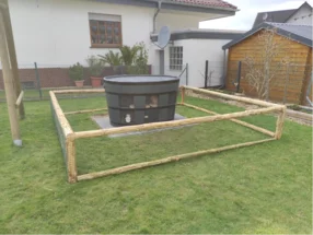 Hühnerstall im Garten